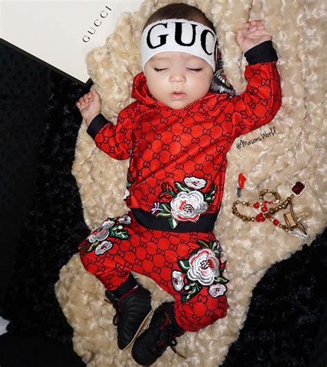 gucci for babies|newborn baby wearing gucci.